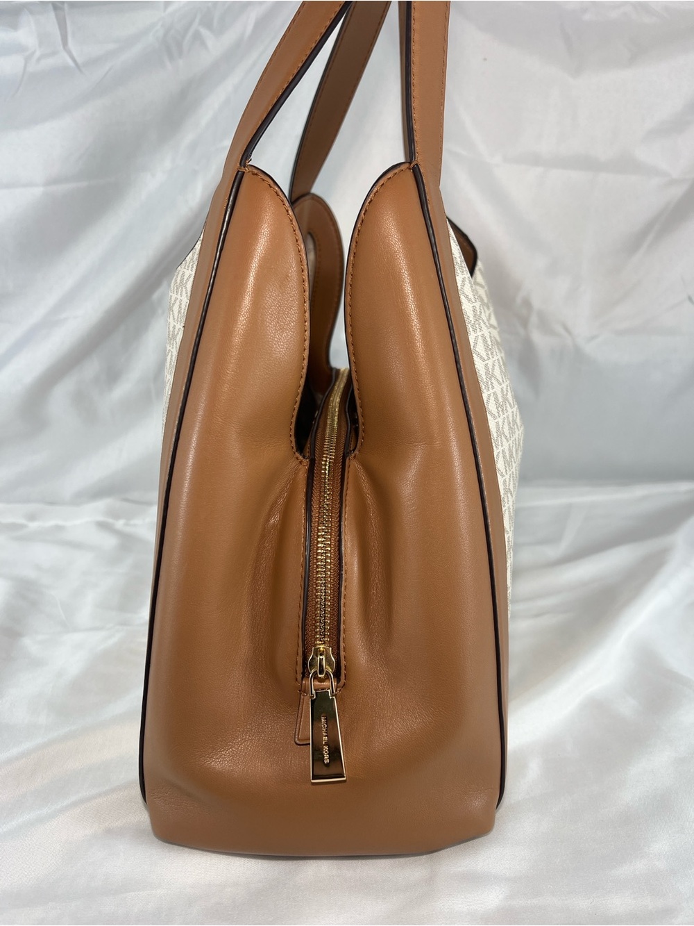 Michael Kors Rosemary Large Logo Shoulder Bag Vanilla Acorn Matching Wallet - Picture 3 of 16